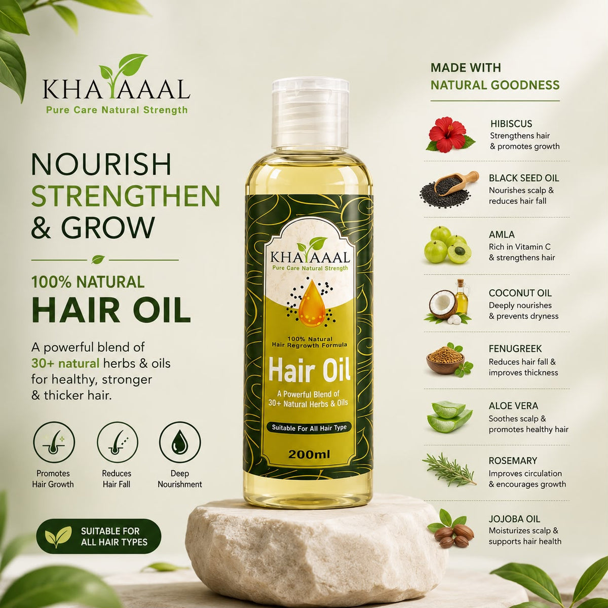 Khayaaal Natural Hair Oil