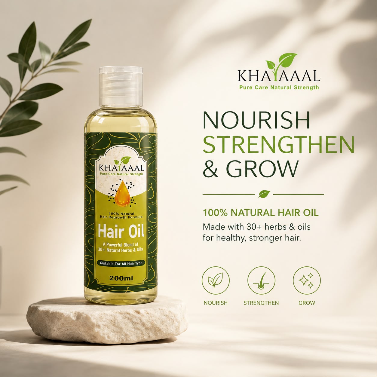 Khayaaal Natural Hair Oil