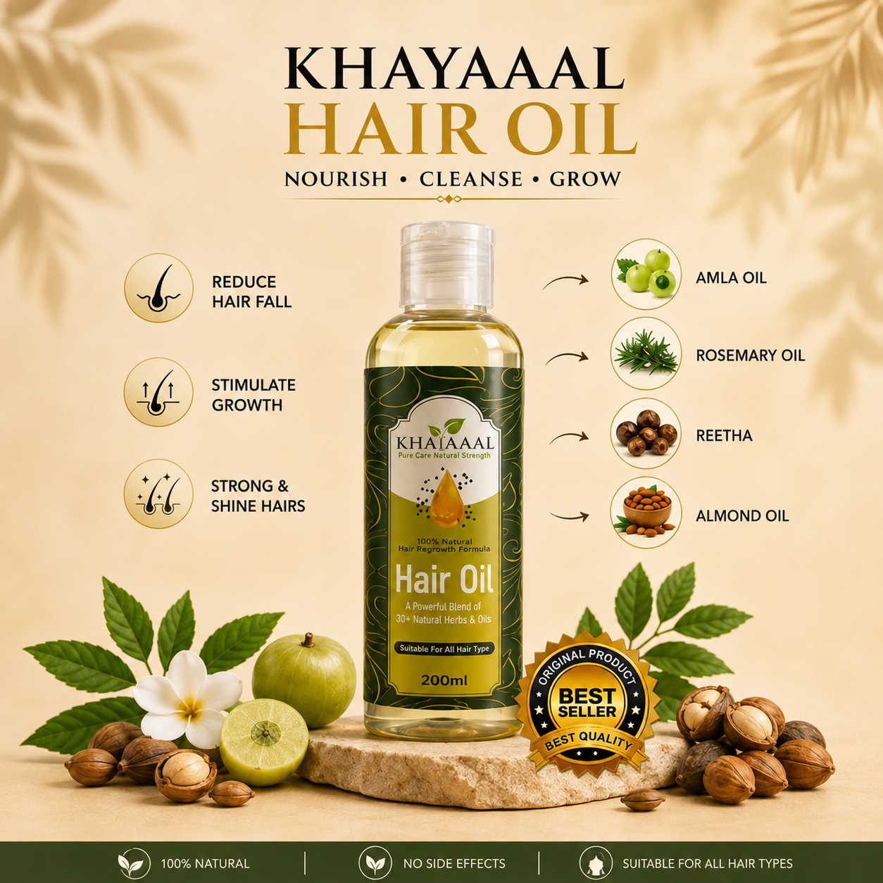Khayaaal Natural Hair Oil