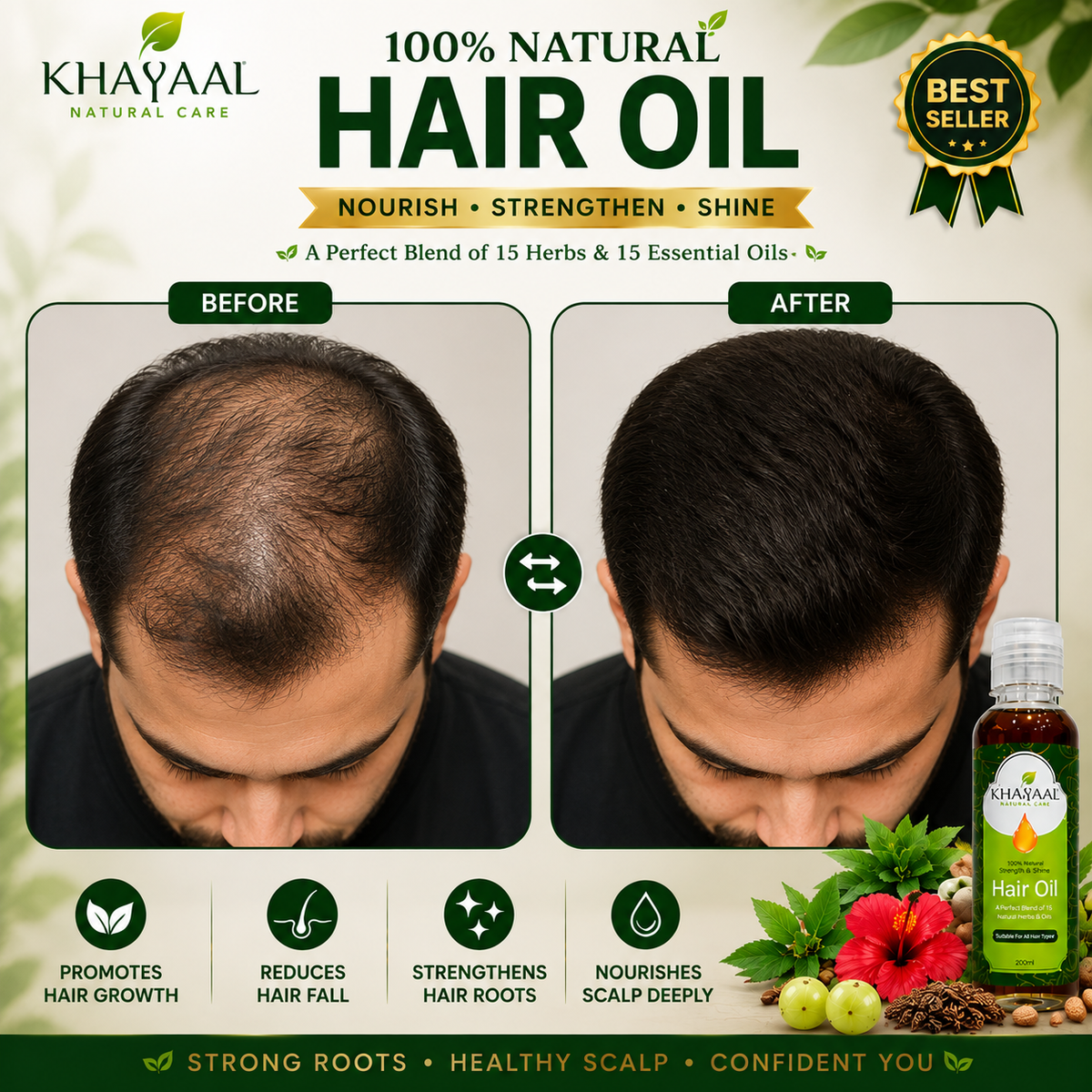 Khayaaal Natural Organic Hair Hair Oil